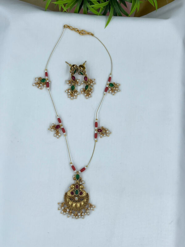Traditional Peacock invisible necklace (Priyanka Mohan Inspired)