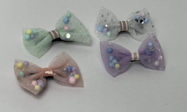 Bow Barbie hair clips- Accessories