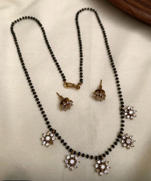 Premium AD Black Beaded Mala