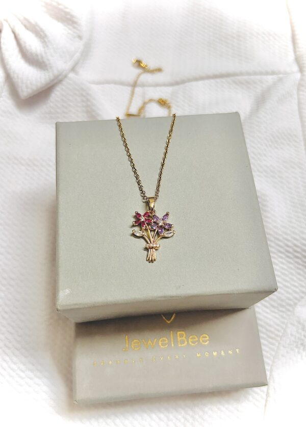 18K Gold Plated Flower Pendant