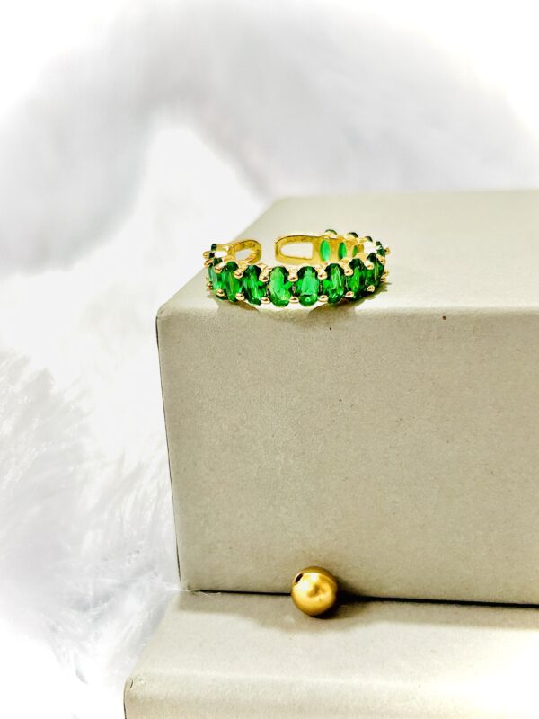 18k Gold Plated Premium AD stone Adjustable Ring