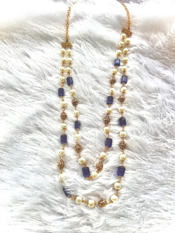 Traditional Antique Double layer Beaded Necklace Set