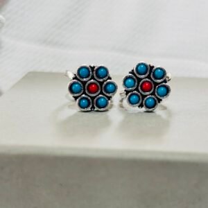 Blue Flower Minchi- Adjustable Toe Ring