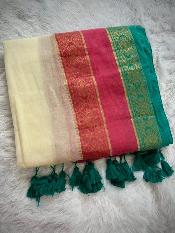 Mull Cotton Kanchana Saree 120 count with Blouse Piece