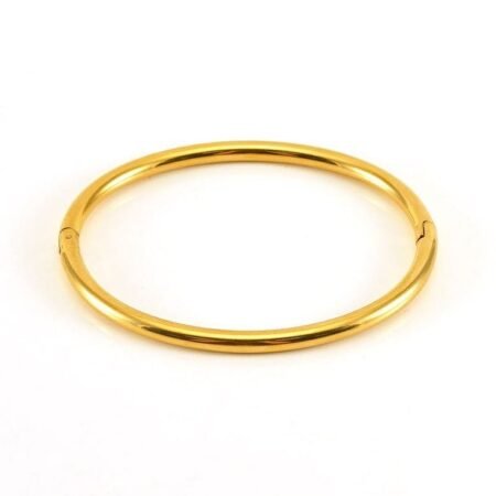 18k Gold Plated Sleek Bangle Side open