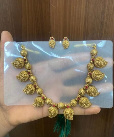 Premium Gold Replica Mango Necklace set
