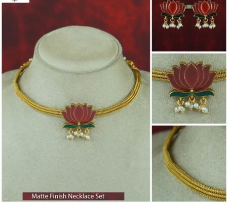 Premium Enamel Lotus Choker
