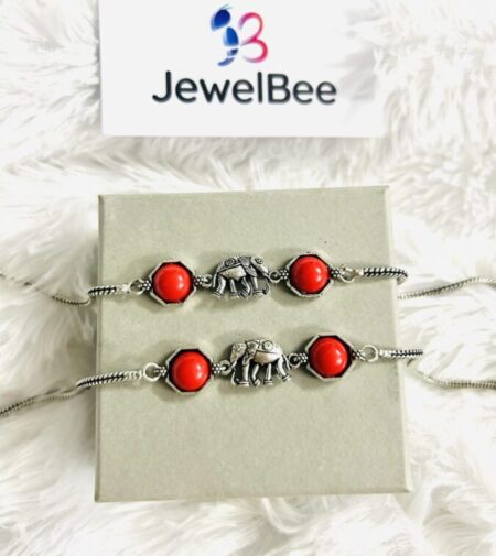 Heritage Tusker Anklet - Oxidised Anklet