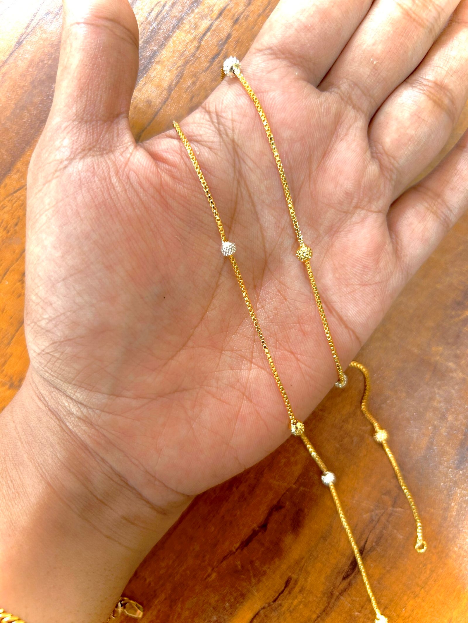 Gold Plated Ball Anklet