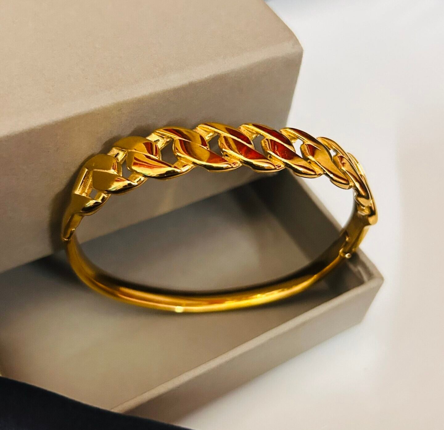 18K Gold Plated Western Bracelets-Side open