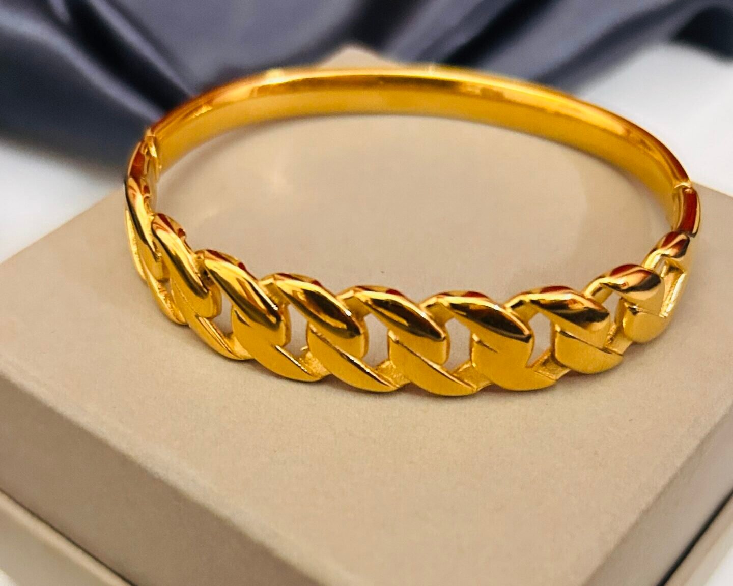 18K Gold Plated Western Bracelets-Side open - Image 2