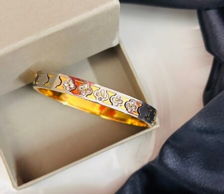 18k Gold Plated sliver and gold tone bracelet