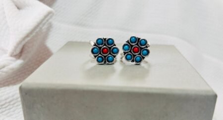 Blue Flower Minchi- Adjustable Toe Ring