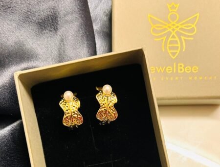 18k Gold Plated Hoops with pearls