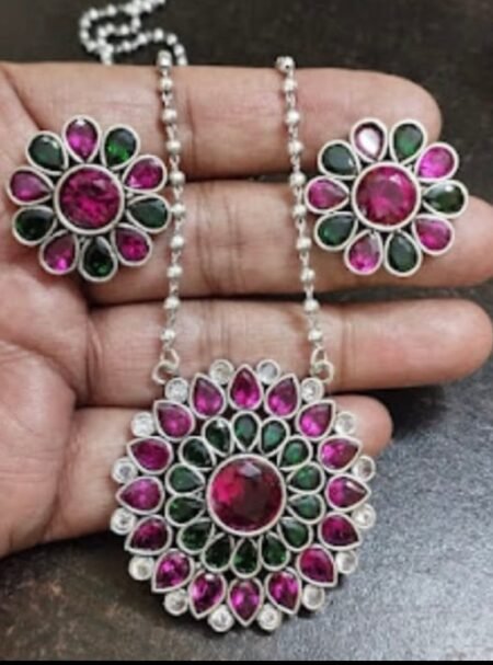 Silver Plated Mayoori Mala Set