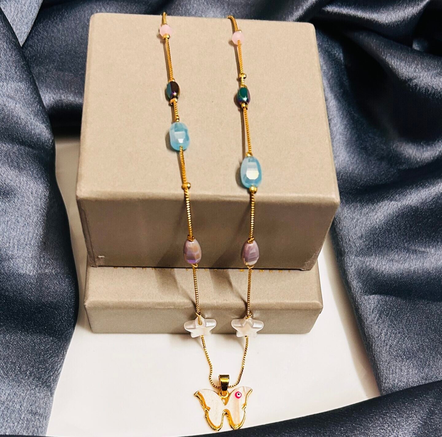 Pearl and bead mala set - Image 2