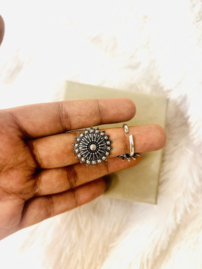 Oxidized Chakra Toe Ring (MINCHI) - Image 2