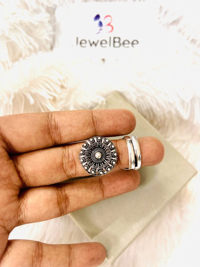 Oxidized Surabhi Toe Ring (MINCHI) - Image 2