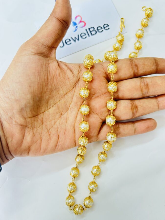 Traditional Single layer Beaded Necklace Set