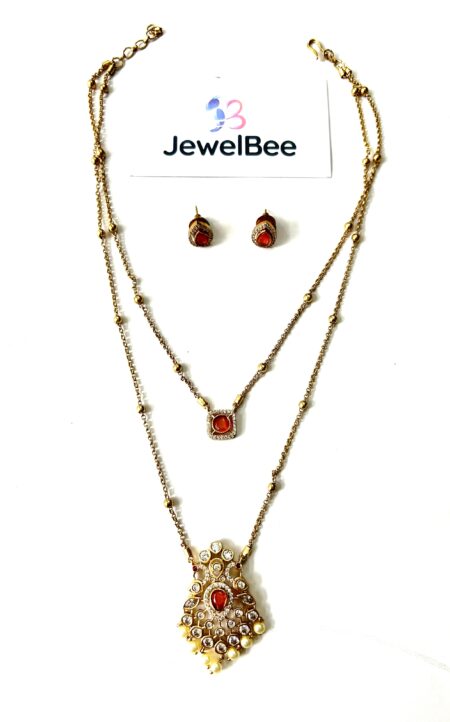 Premium Double Layer AD Necklace Set
