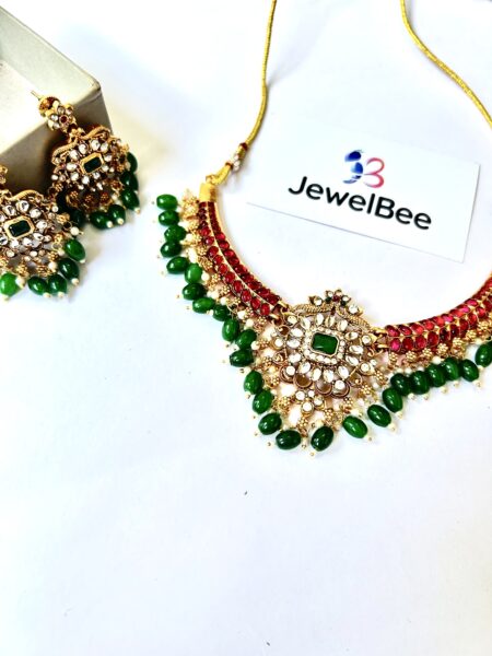 Hasli Necklace set with stones and beads