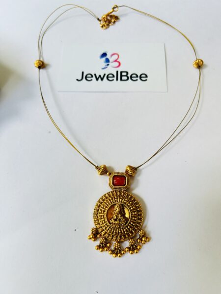 Invisible Round Lakshmi choker