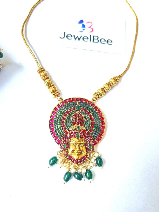 Premium Kathakali Necklace Set - Image 2