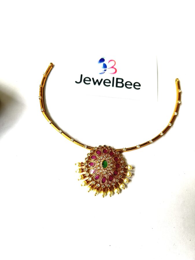 Traditional Hasli Pendant Choker set - Image 2