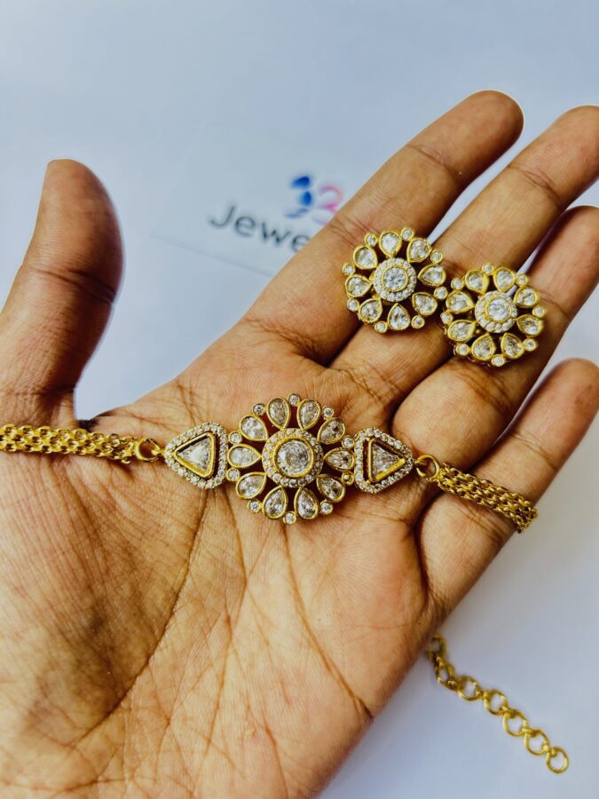Premium AD simple Flower Choker set - Image 2