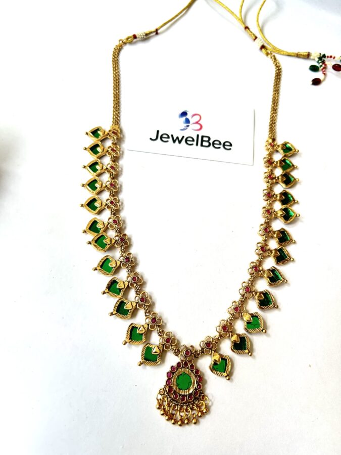 Traditional Palaka long Necklace set - Image 2