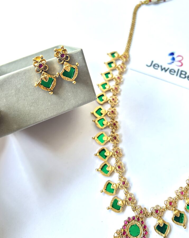 Traditional Palaka long Necklace set - Image 3