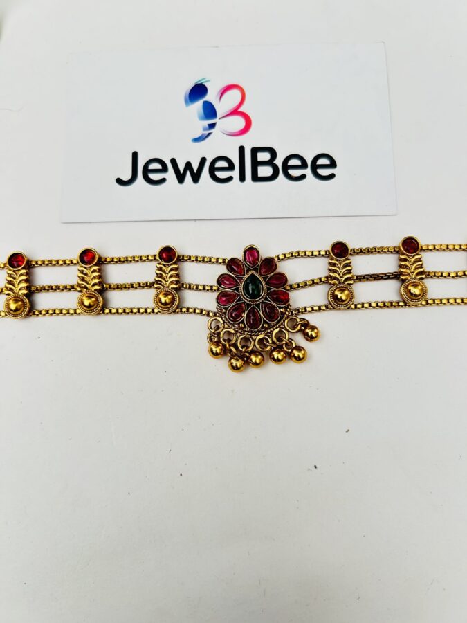 Traditional Red Palaka choker set - Image 2