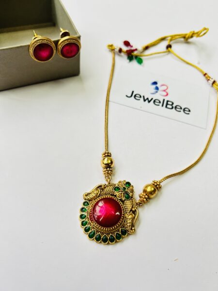 Traditional Enamel Short Palaka Neccklace set