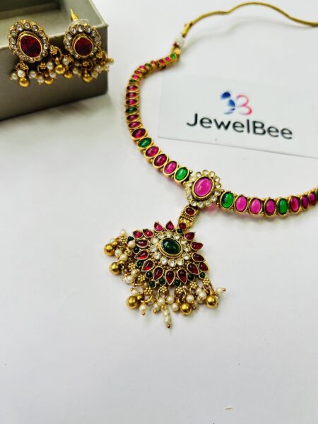 Ruby and Emerald royal necklace set