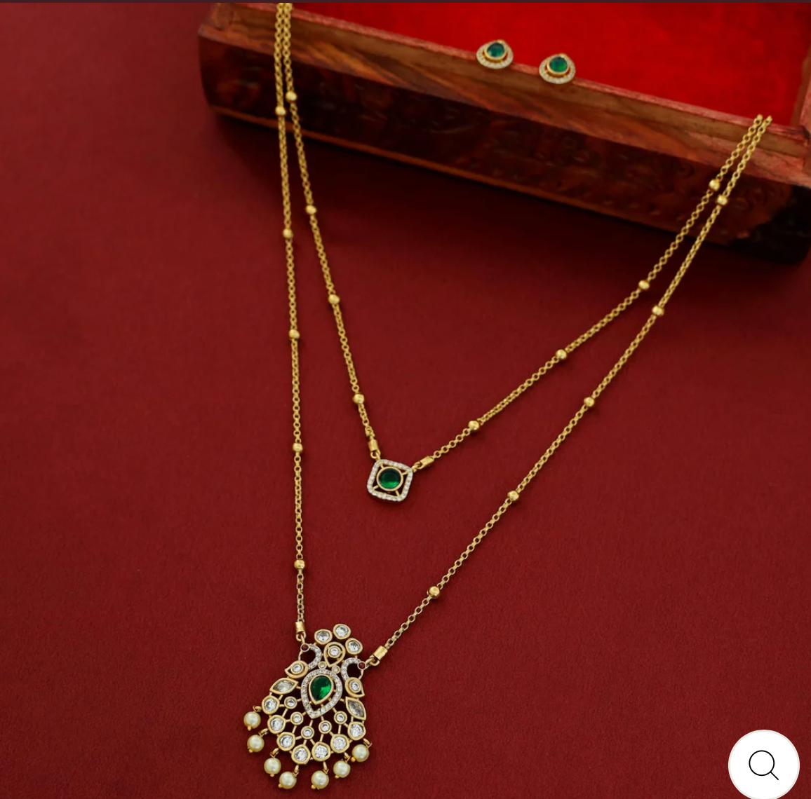 Premium Double Layer AD Necklace Set