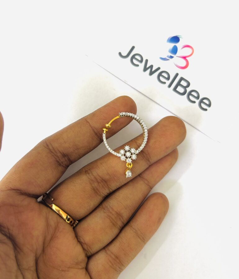 Premium AD Stone Non Piercing Nose Ring
