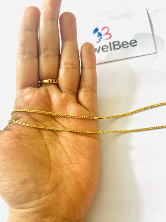 Gold Plated Thin Urvasi Anklet - Image 2