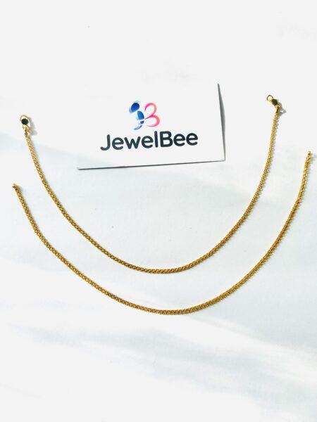 Gold Plated Thin Urvasi Anklet