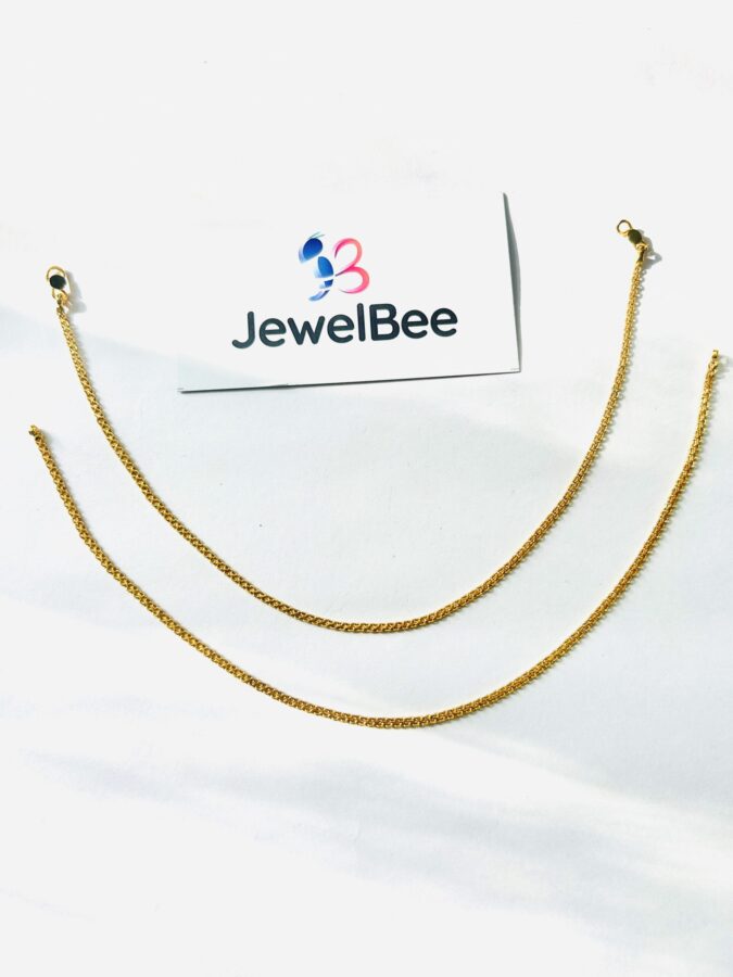 Gold Plated Thin Urvasi Anklet