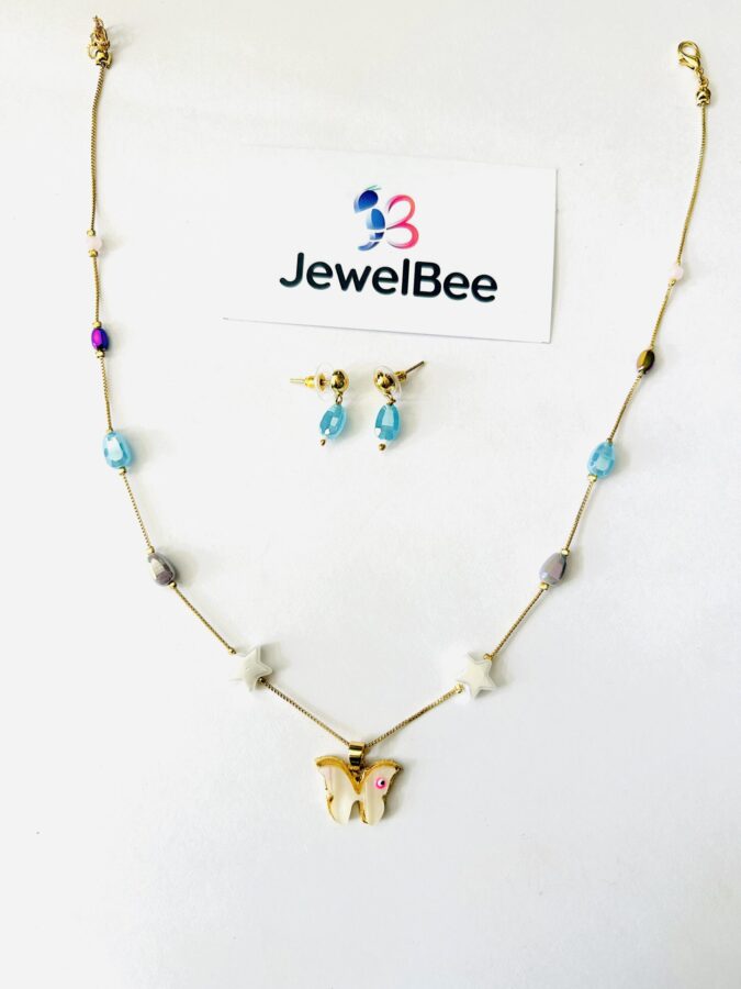 Pearl and bead mala set
