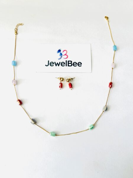 Pearl and bead mala set -[Anti tarnish]