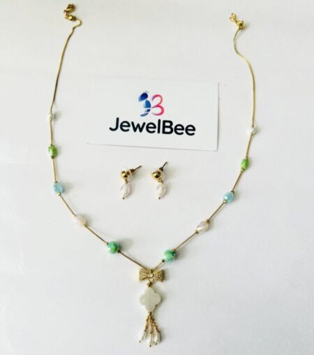 Pearl and bead mala set -[Anti tarnish]