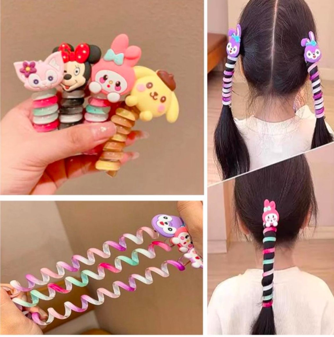 Trendy Telephone wire hair band- PACK OF 2 (Random)-Accessories - Image 2
