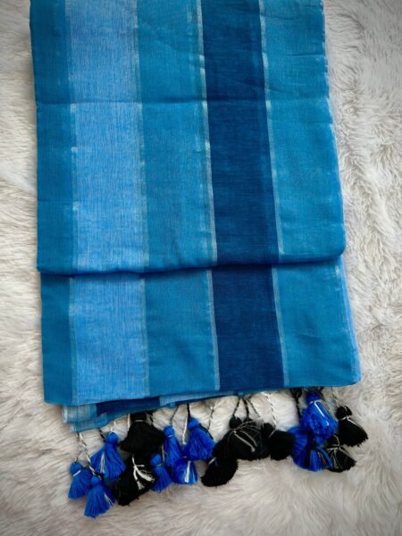 Mull Cotton Colorbar Saree  100 count without Blouse Piece copy