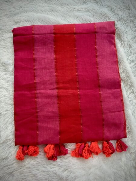 Mull Cotton Colorbar Saree  120 count without Blouse Piece