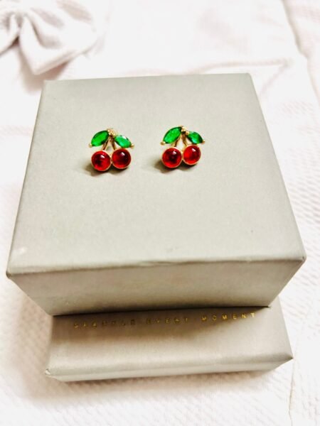 18K Gold Plated Cherry Blossom Earrings