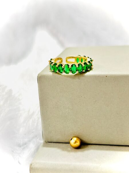 18k Gold Plated Premium AD stone Adjustable Ring