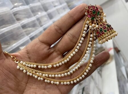 Traditional Kemp Model Earrings with Pearl Mattal