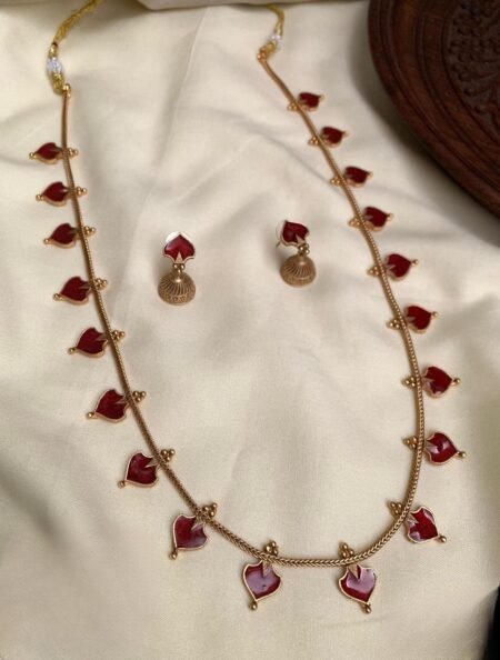 Traditional Enamel Long Palaka Neccklace set