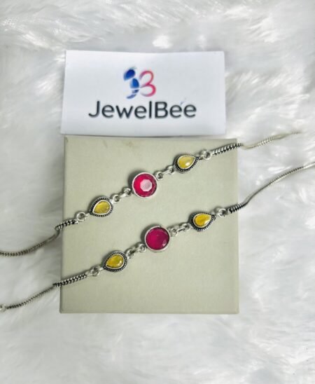 Navya Anklet-PINK &YELLOW